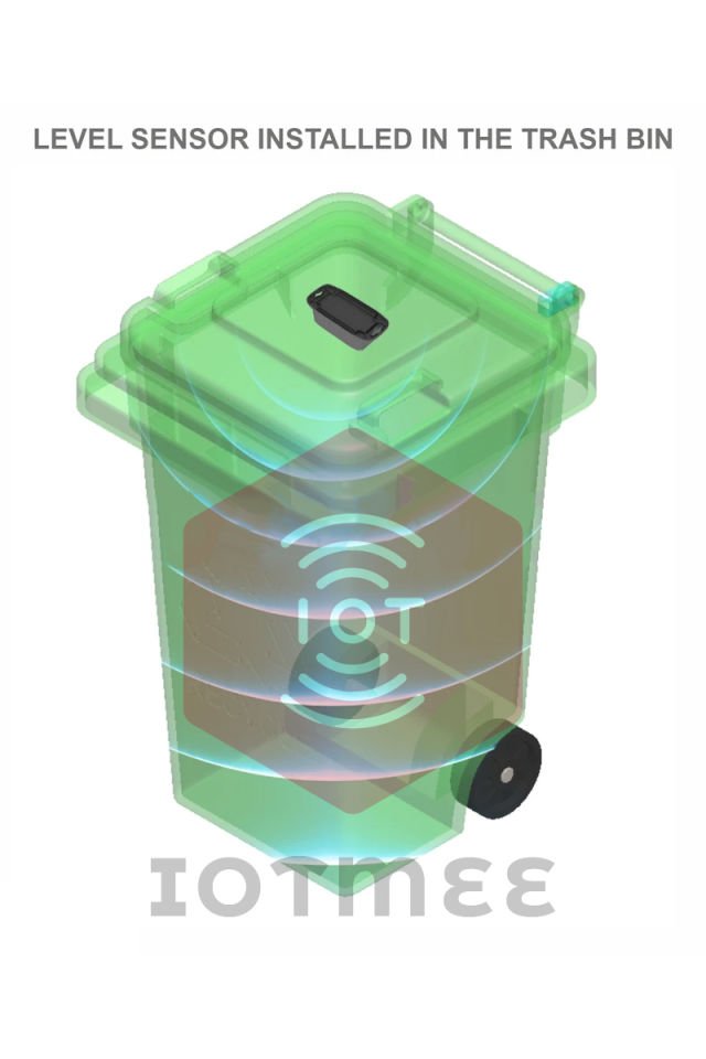 Daviteq Ultrasonic Level Sensor for Trash Bin